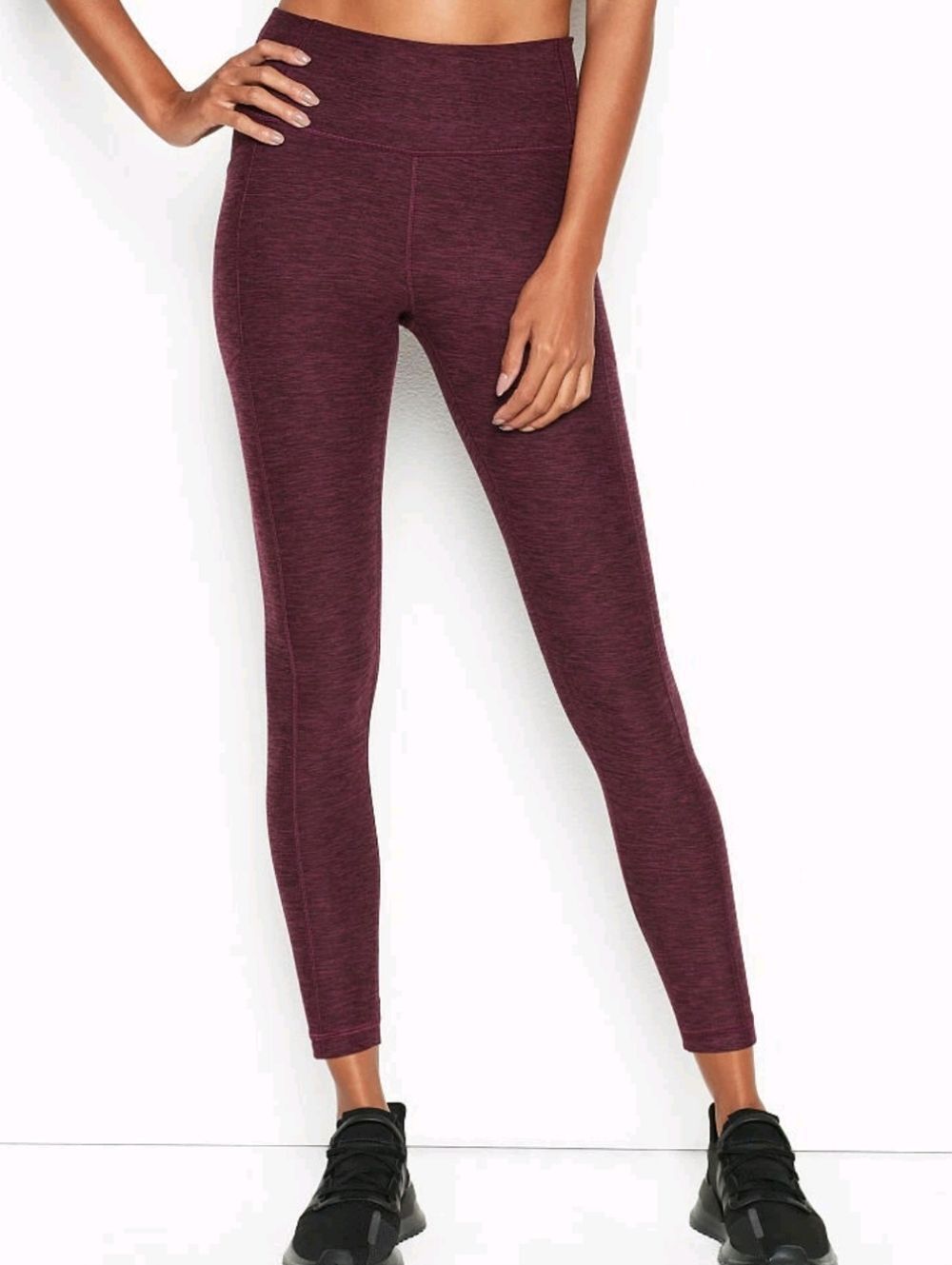 Victoria's Secret Womens Marled Violet Purple High Waist Leggings Size 4